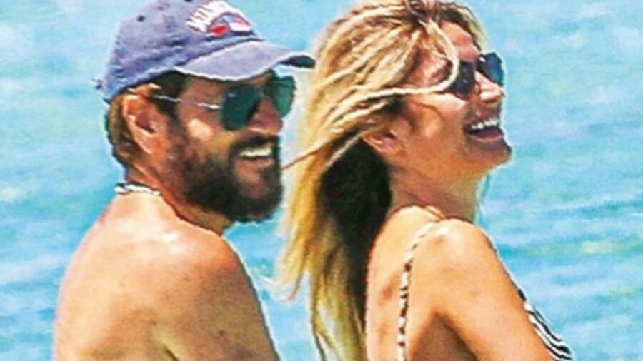 Enrico Papi paparazzato con la giovane modella Claudia Motta