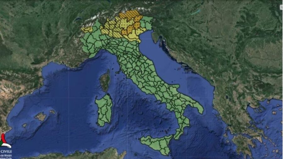 4 regioni in allerta meteo