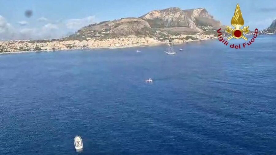 Barca a vela affondata nel palermitano bayesan