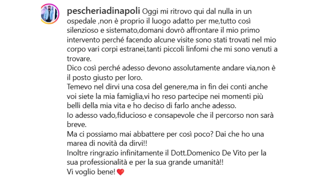 Peppe di Napoli scopre di avere un tumore