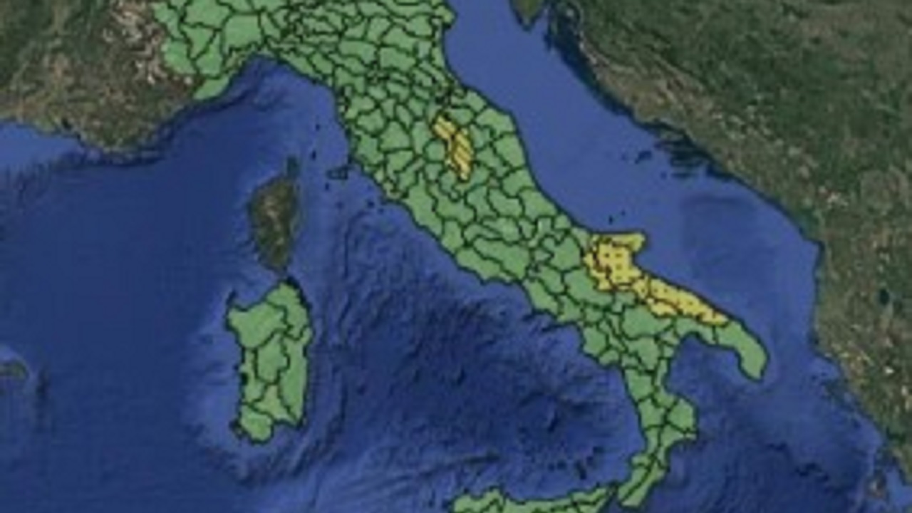 allerta meteo gialla in alcuni settori della Puglia e dell'Umbria