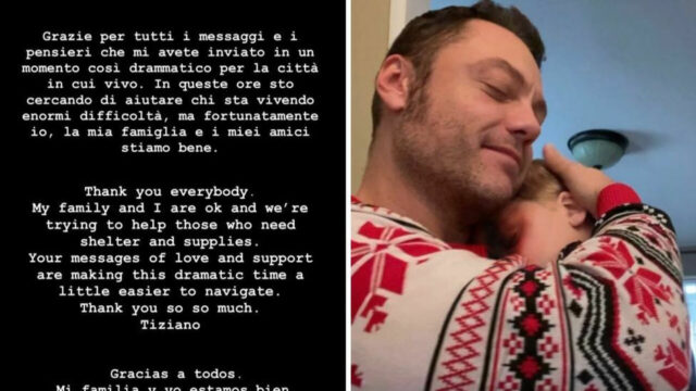 “Come stiamo io e la mia famiglia” Tiziano Ferro rompe il silenzio dopo il drammatico incendio che ha colpito Los Angeles
