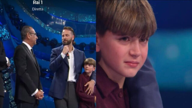 Chi è il bambino salito sul palco dell’Ariston insieme ad Alessandro Borghi durante l’esibizione di Damiano David: le sue lacrime hanno commosso tutti 
