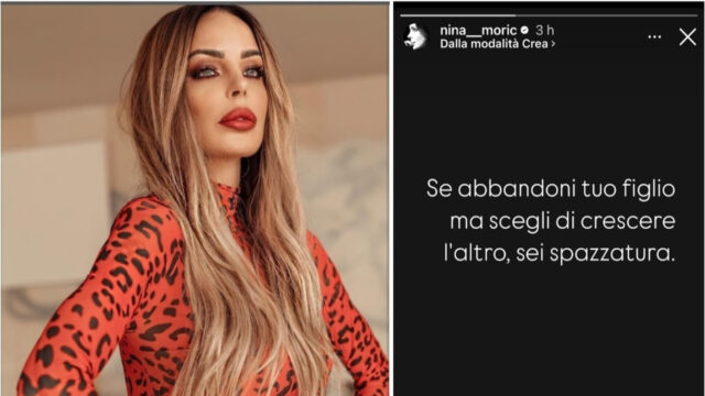 “Sei spazzatura” Nina Moric è furiosa, la dura accusa nei confronti di Fabrizio Corona: c’è di mezzo il figlio