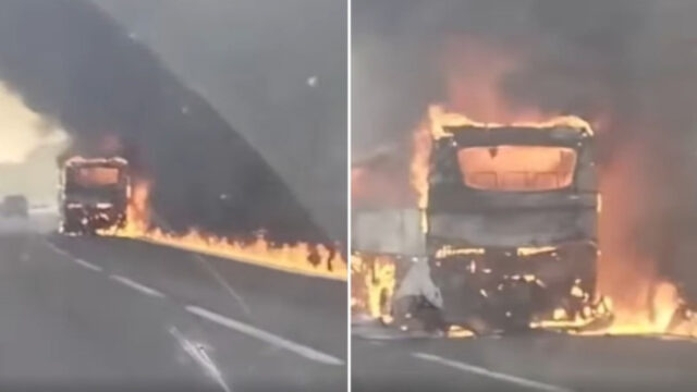 Paura in autostrada, bus prende fuoco, panico tra i passeggeri: dove e cosa è successo