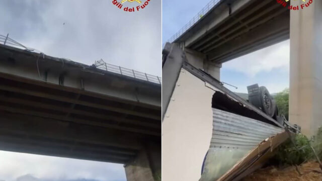 Paura in autostrada, tir precipita da un viadotto, traffico in tilt e soccorsi sul posto: dove e cosa è successo 