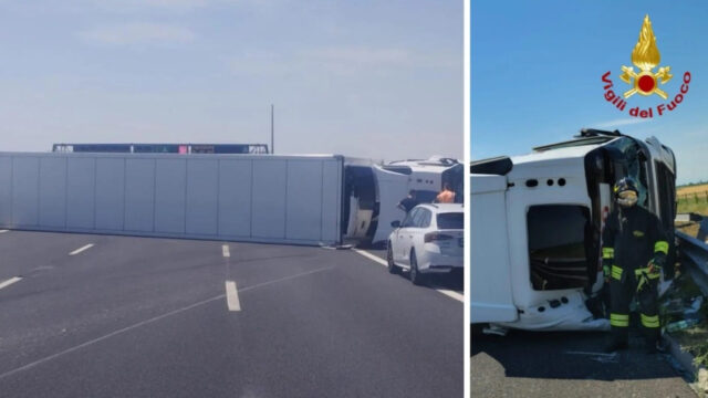 Tir si ribalta in autostrada, la situazione è seria: dove e cosa è successo 